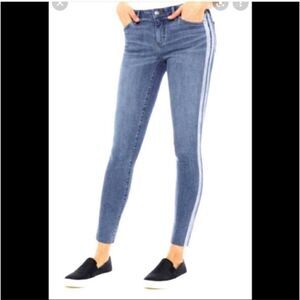 Sam Edelman The Kitten Mid Rise Skinny Ankle Side Stripes Jeans 27